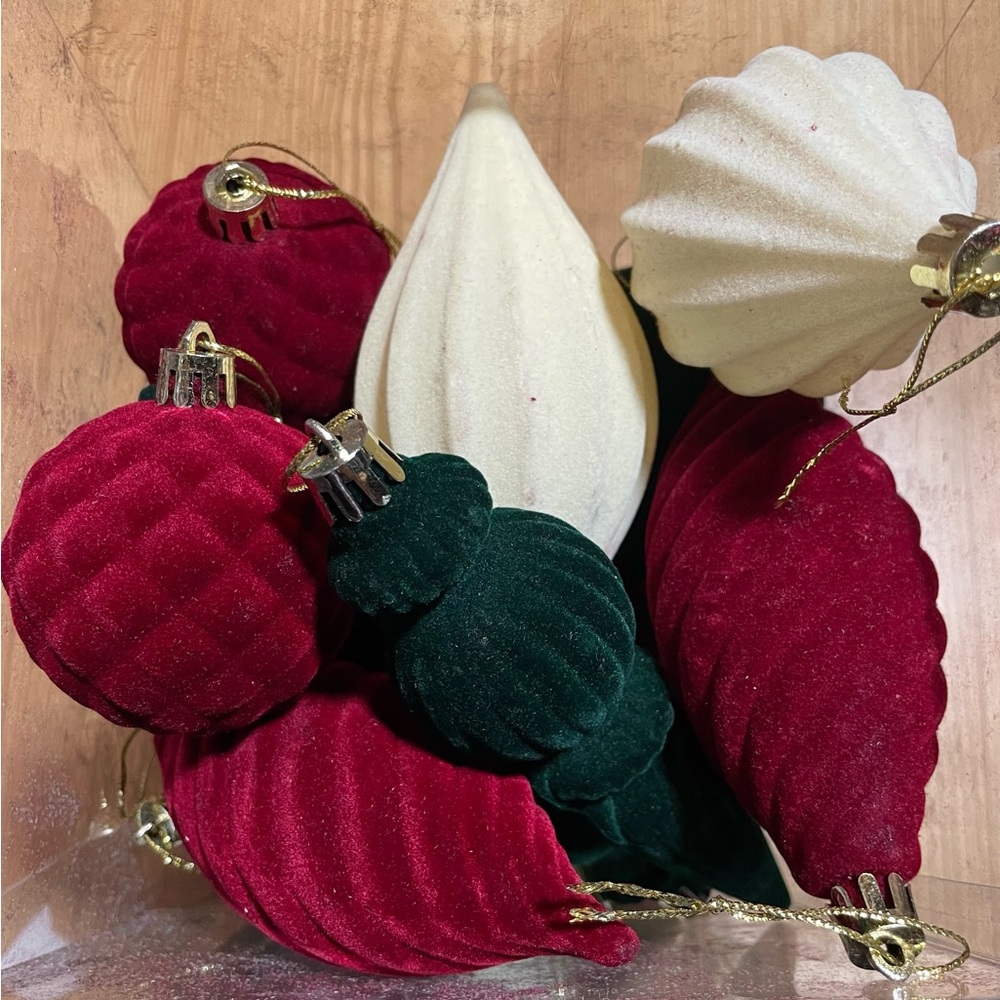 Elegant Holiday Ornament Set - Red, Green, and White